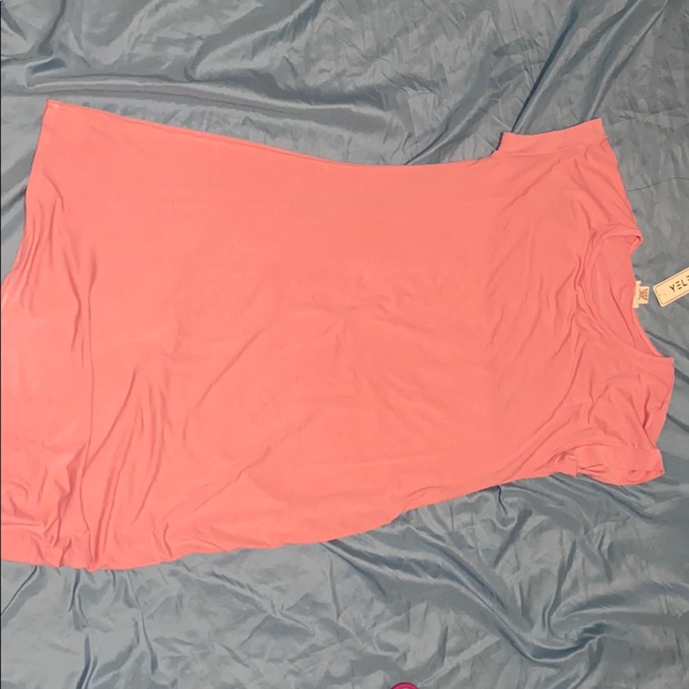 Pink T-shirt dress